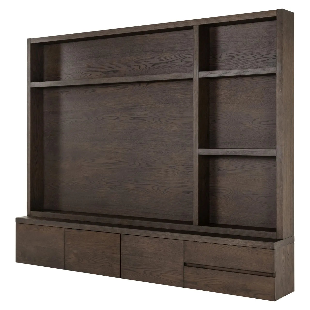 Richmond Interiors Lachance Brown Oak Wood Full Height TV Unit