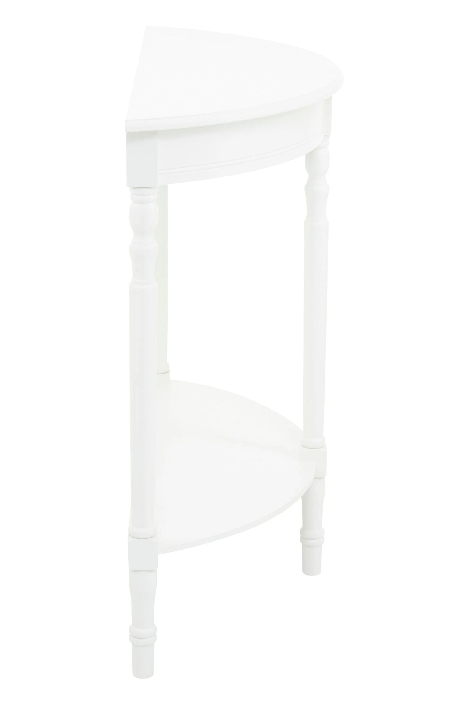 Chelsea White Half Moon Wood Console Table