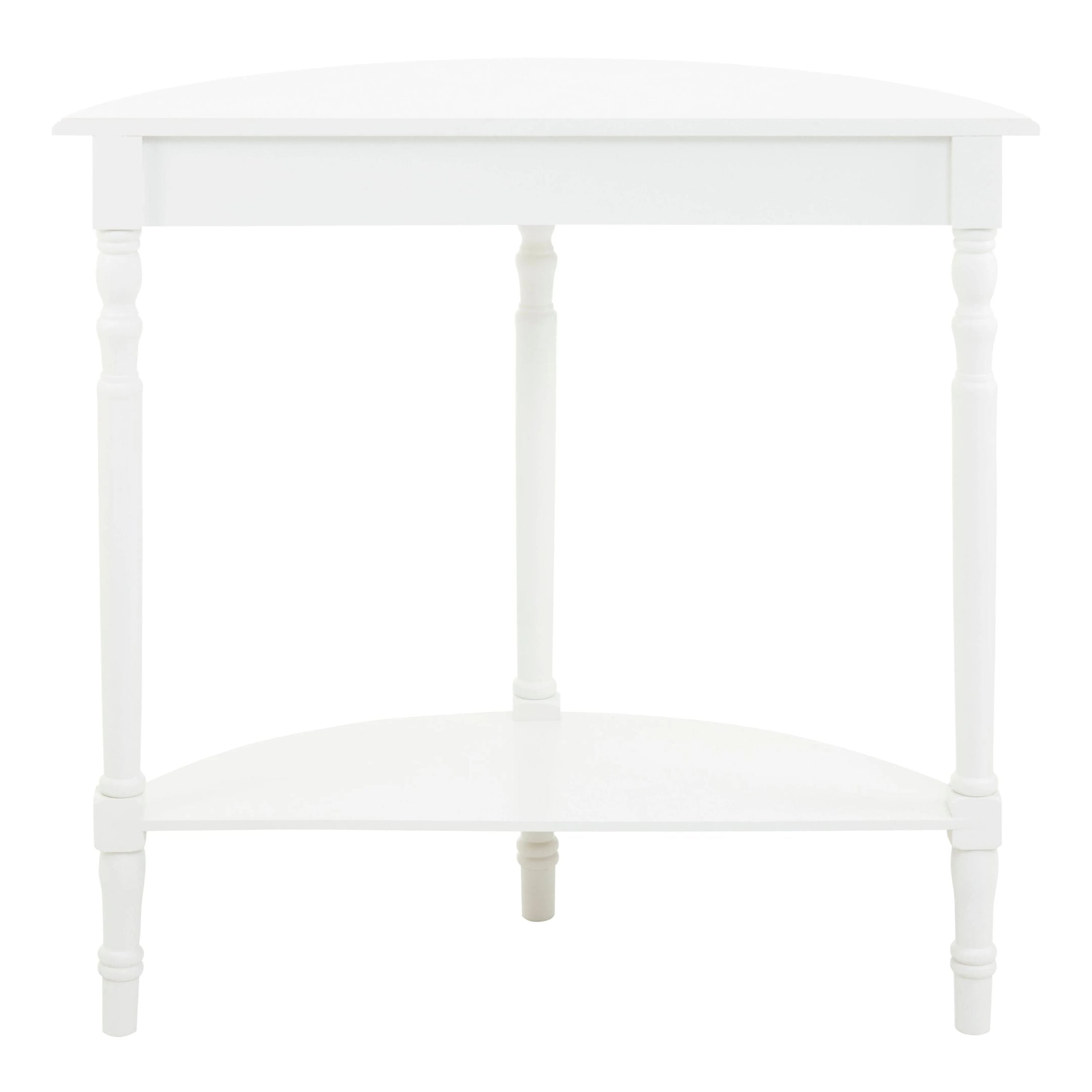 Chelsea White Half Moon Wood Console Table