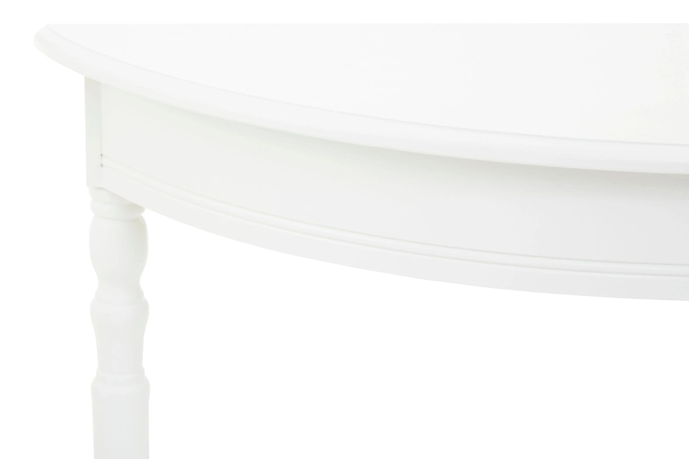 Chelsea White Half Moon Wood Console Table