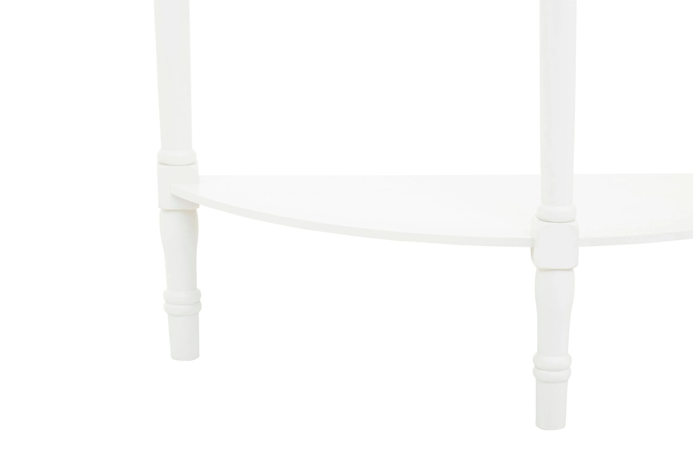 Chelsea White Half Moon Wood Console Table