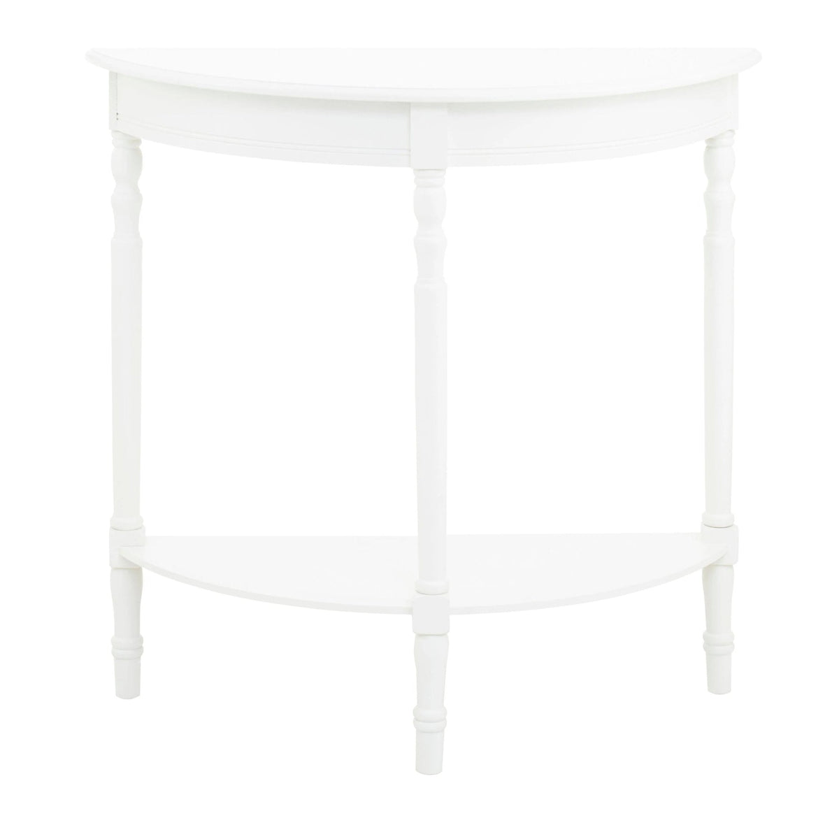 Chelsea White Half Moon Wood Console Table