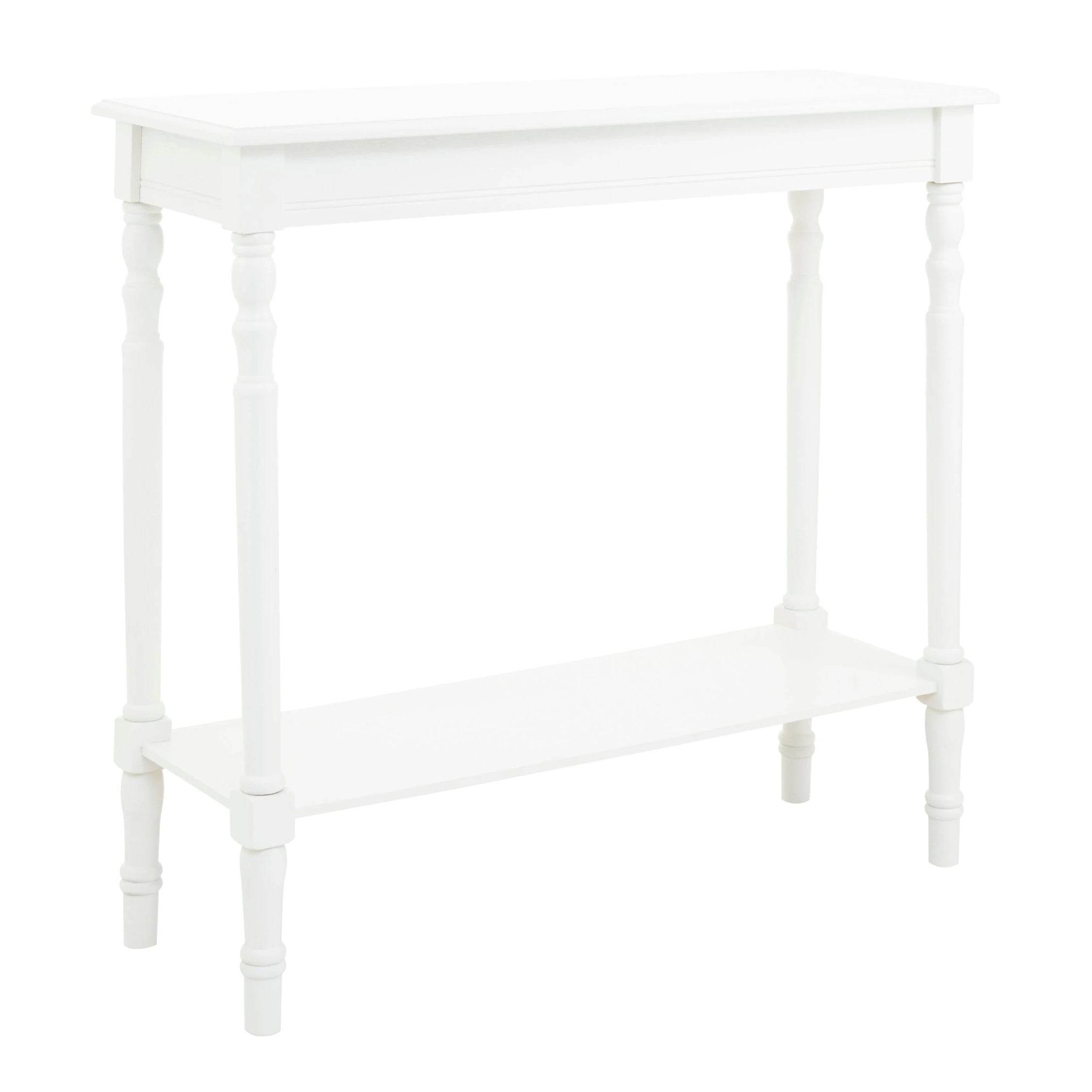 Chelsea White Rectangular Wood Console Table