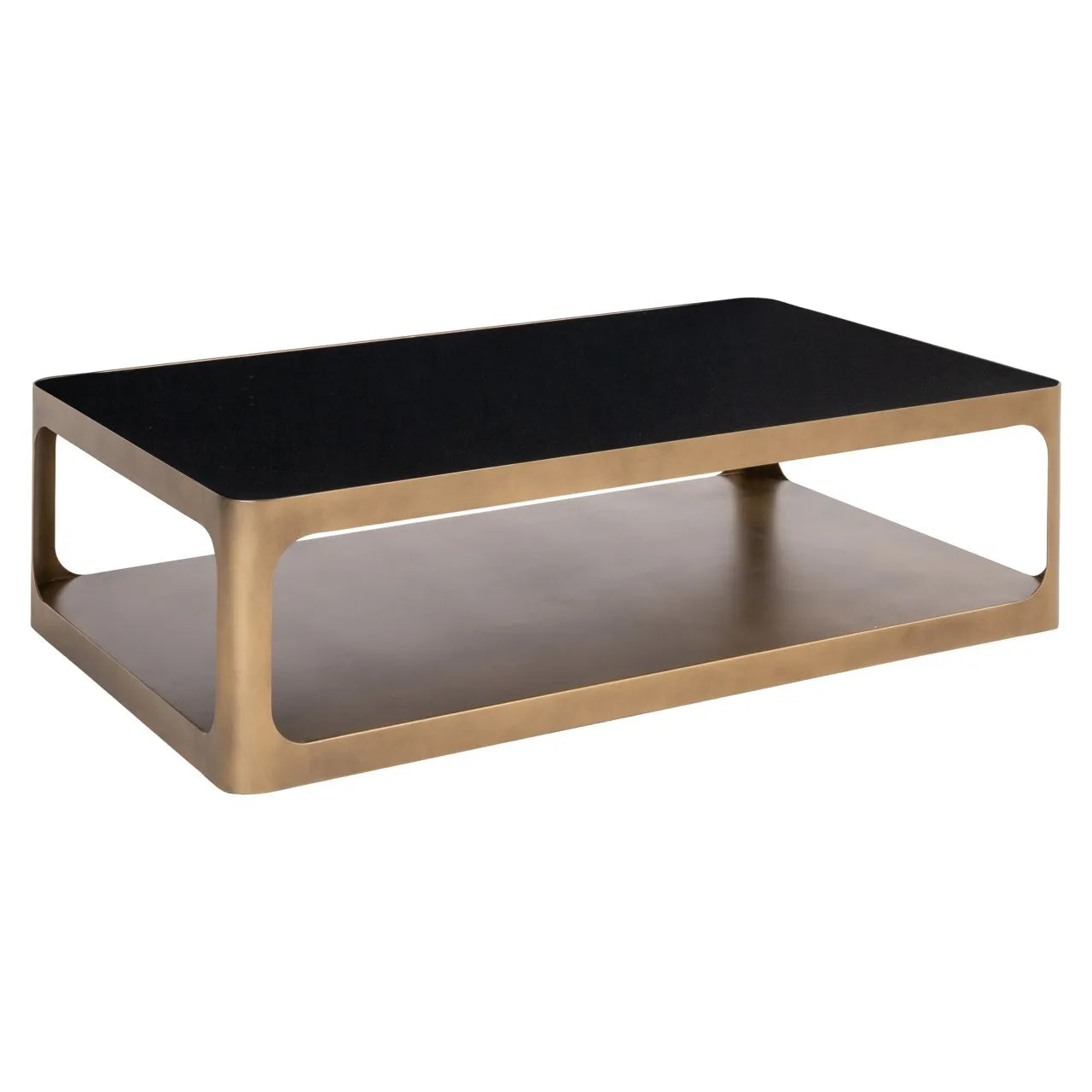 Richmond Interiors Claridge Gold & Travertine Coffee Table