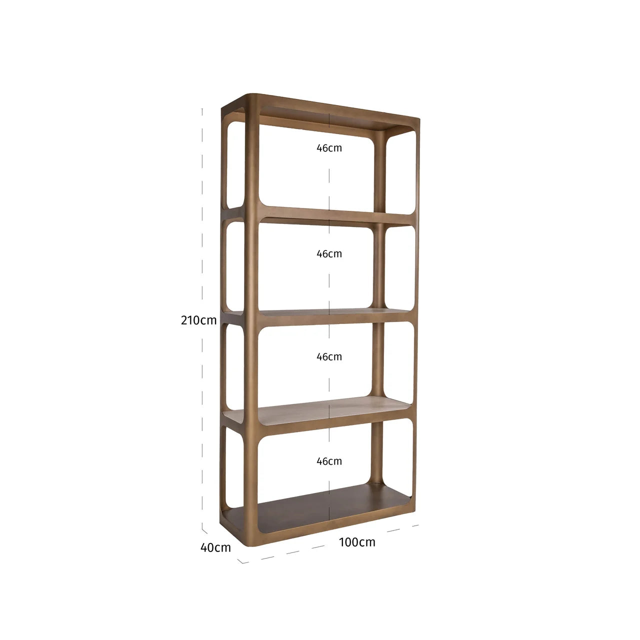 Richmond Interiors Claridge Gold & Travertine Display Unit