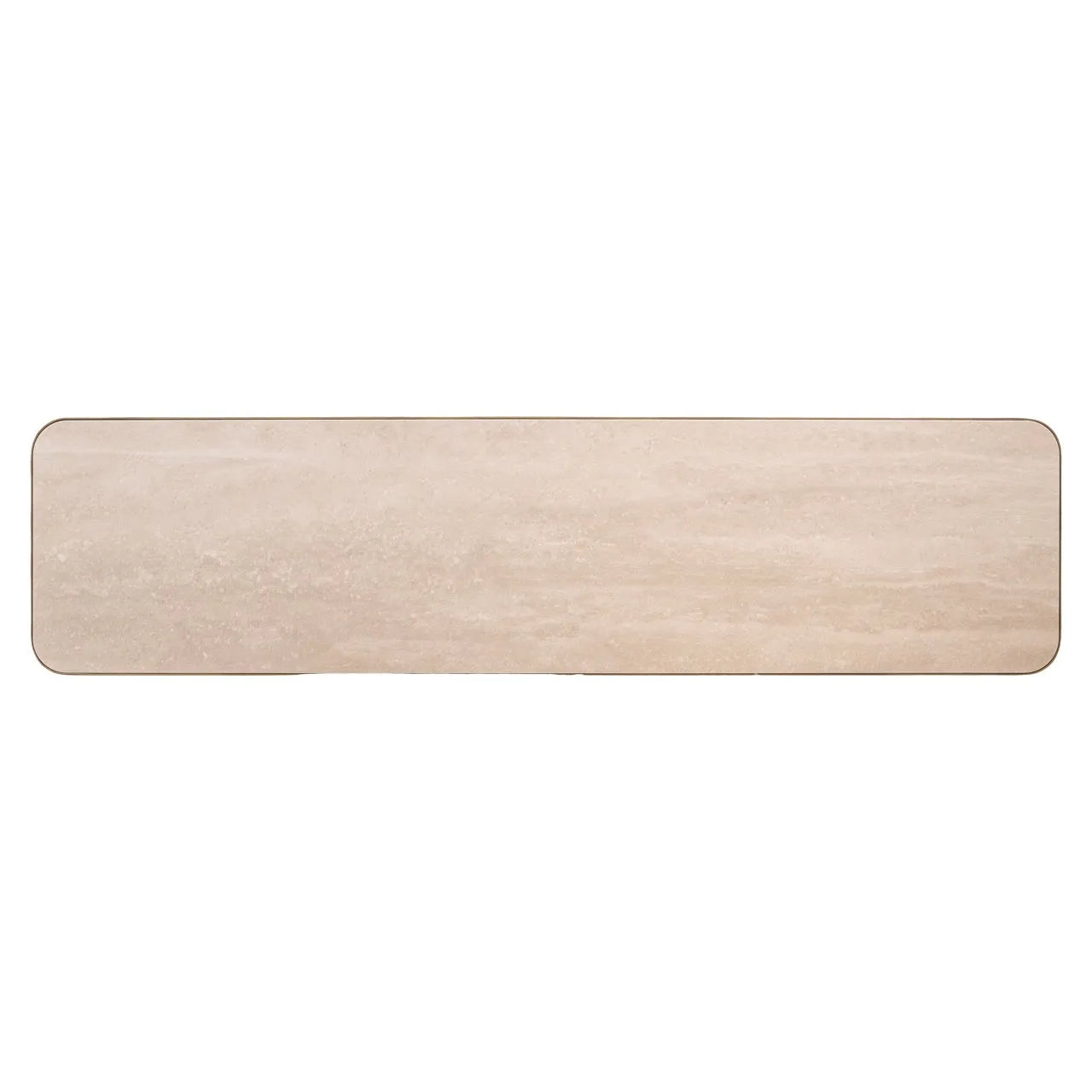 Richmond Interiors Claridge Gold & Travertine Console Table