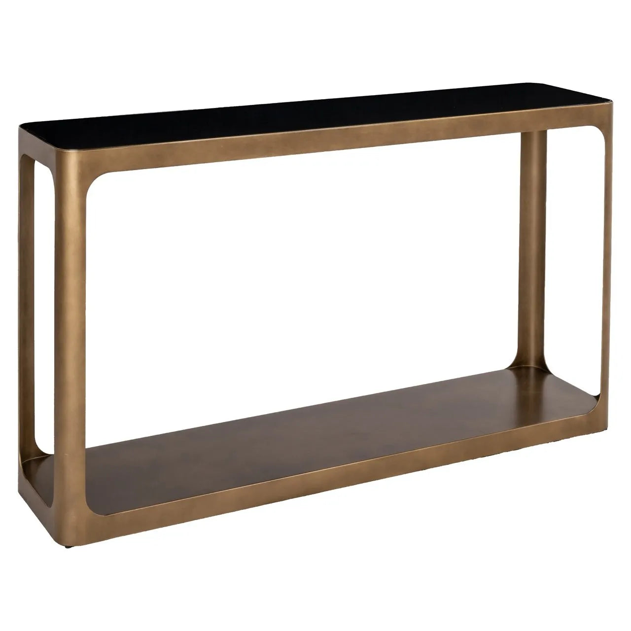 Richmond Interiors Claridge Gold & Travertine Console Table