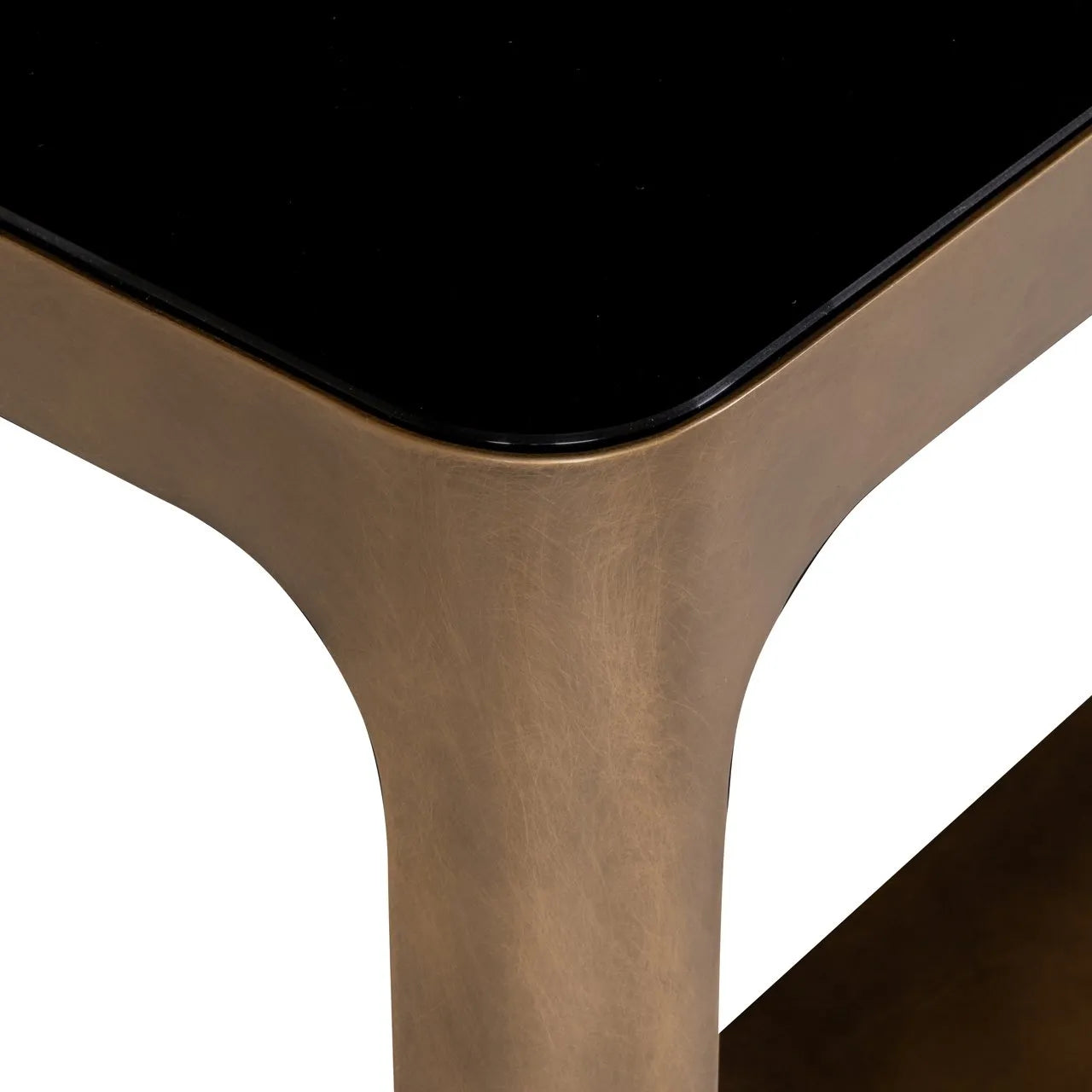 Richmond Interiors Claridge Gold & Travertine Console Table