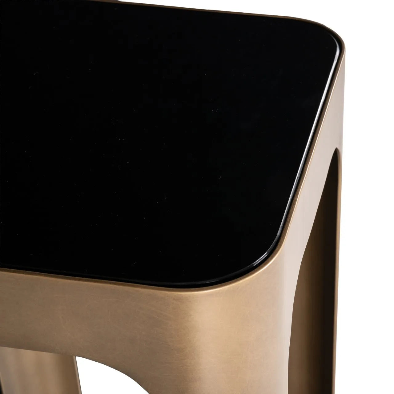 Richmond Interiors Claridge Gold & Travertine Column Side Table