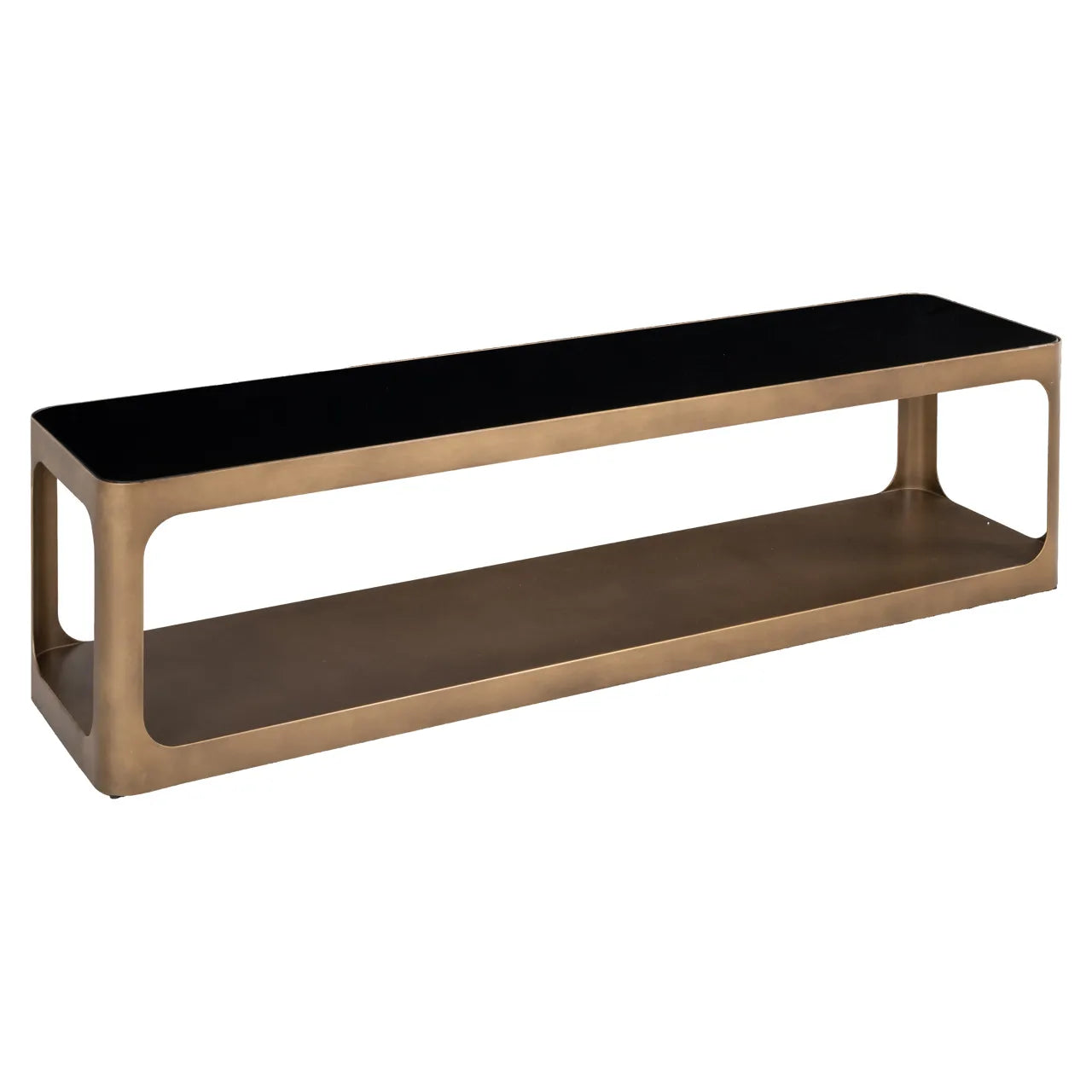 Richmond Interiors Claridge Gold & Travertine TV Unit