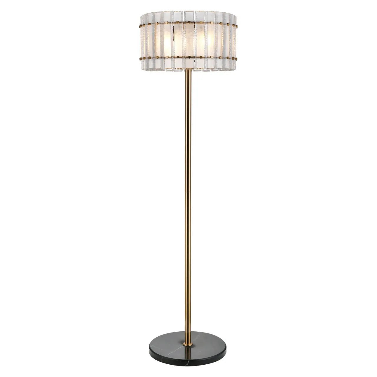 Richmond Interiors Feline Antique Brass Floor Lamp
