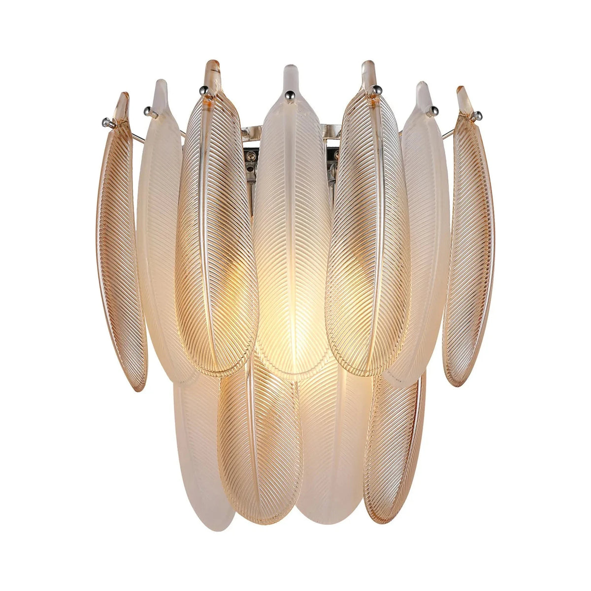 Richmond Interiors Chloe Antique Brass Feather Wall Light