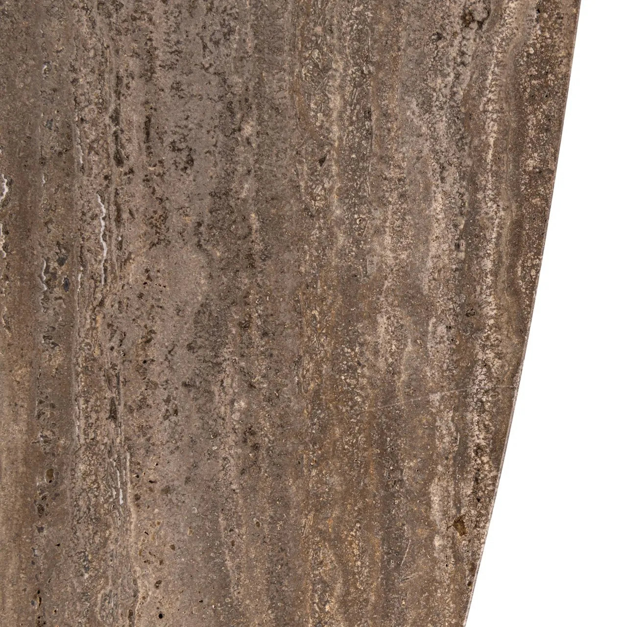 Richmond Interiors Russo Ash Brown Wood & Travertine Oval Dining Table 235cm
