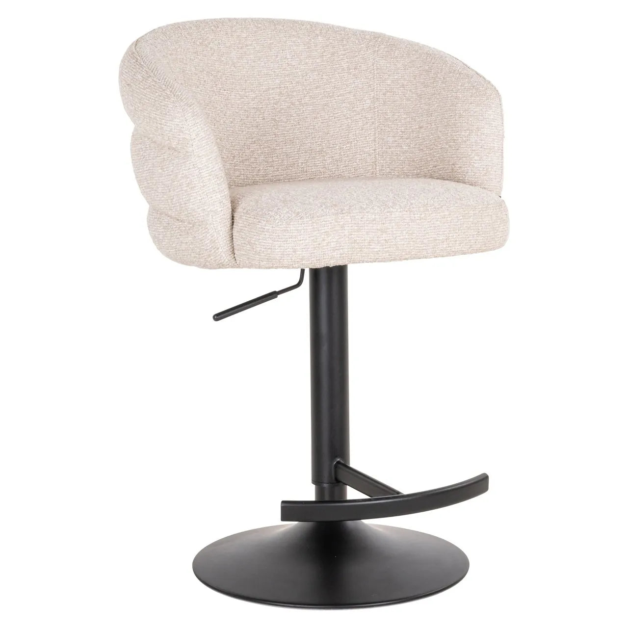 Richmond Interiors Nikki Taupe Boucle Swivel Bar Stool