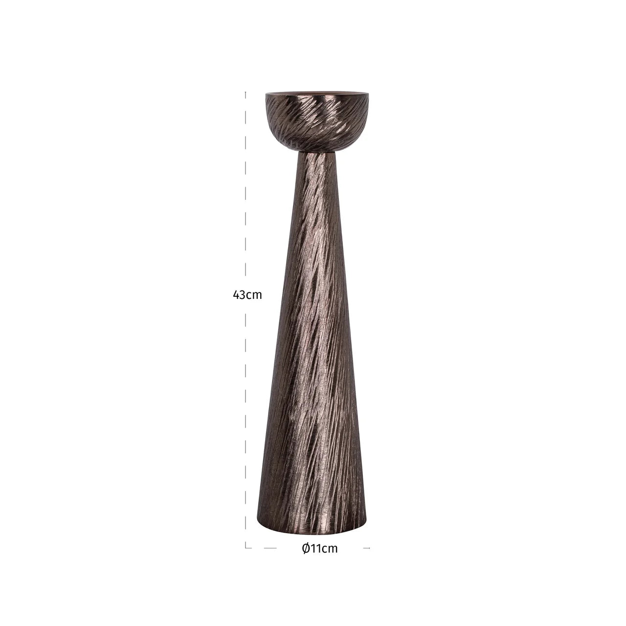 Richmond Interiors Saphira Smoke Candle Holder | Small