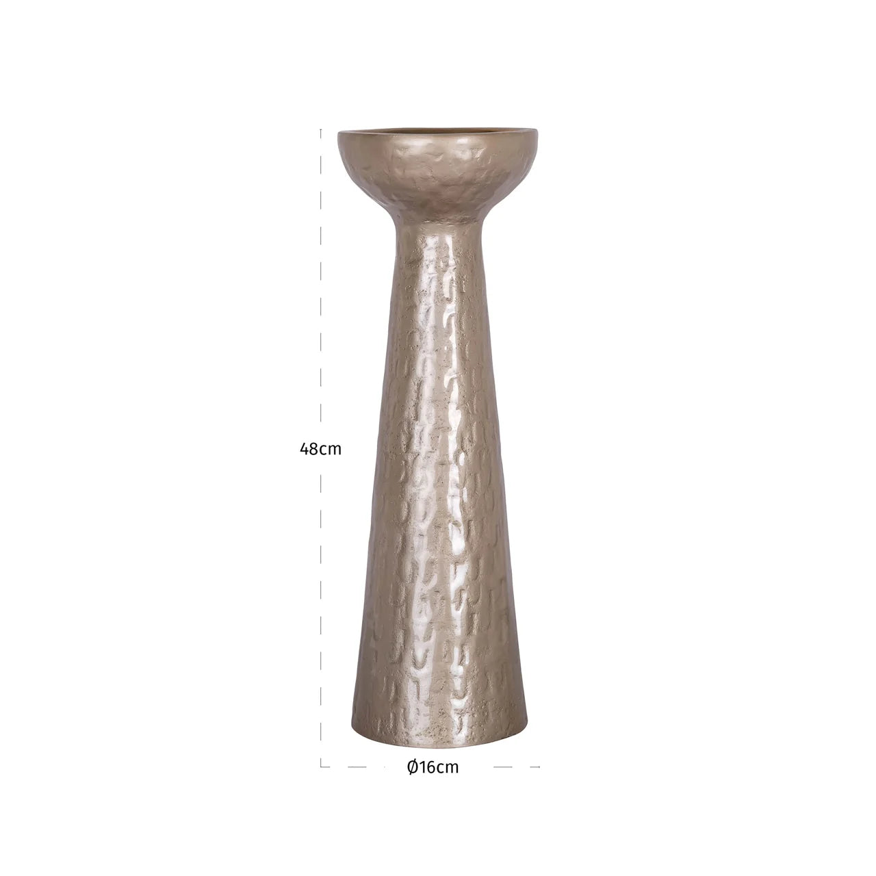Richmond Interiors Juana Beige Candle Holder | Large