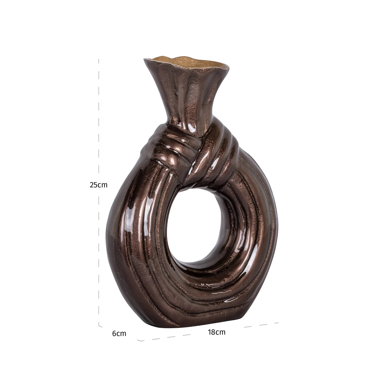 Richmond Interiors Suen Dark Brown Vase | Small