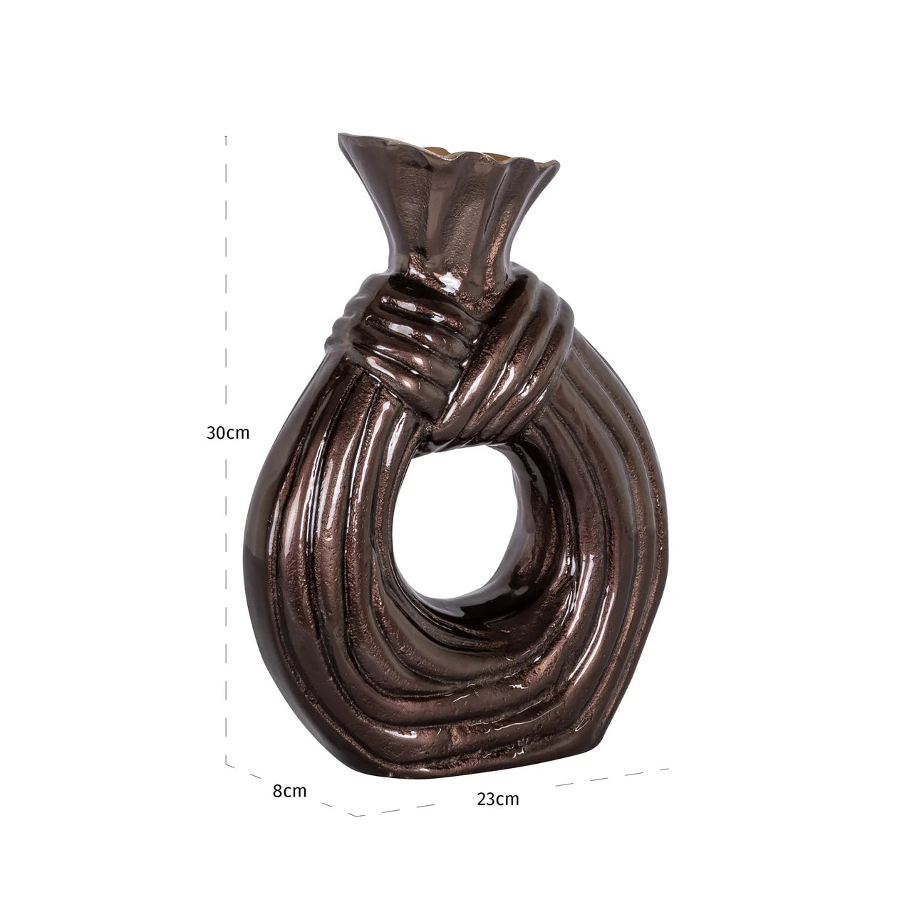 Richmond Interiors Suen Dark Brown Vase | Large