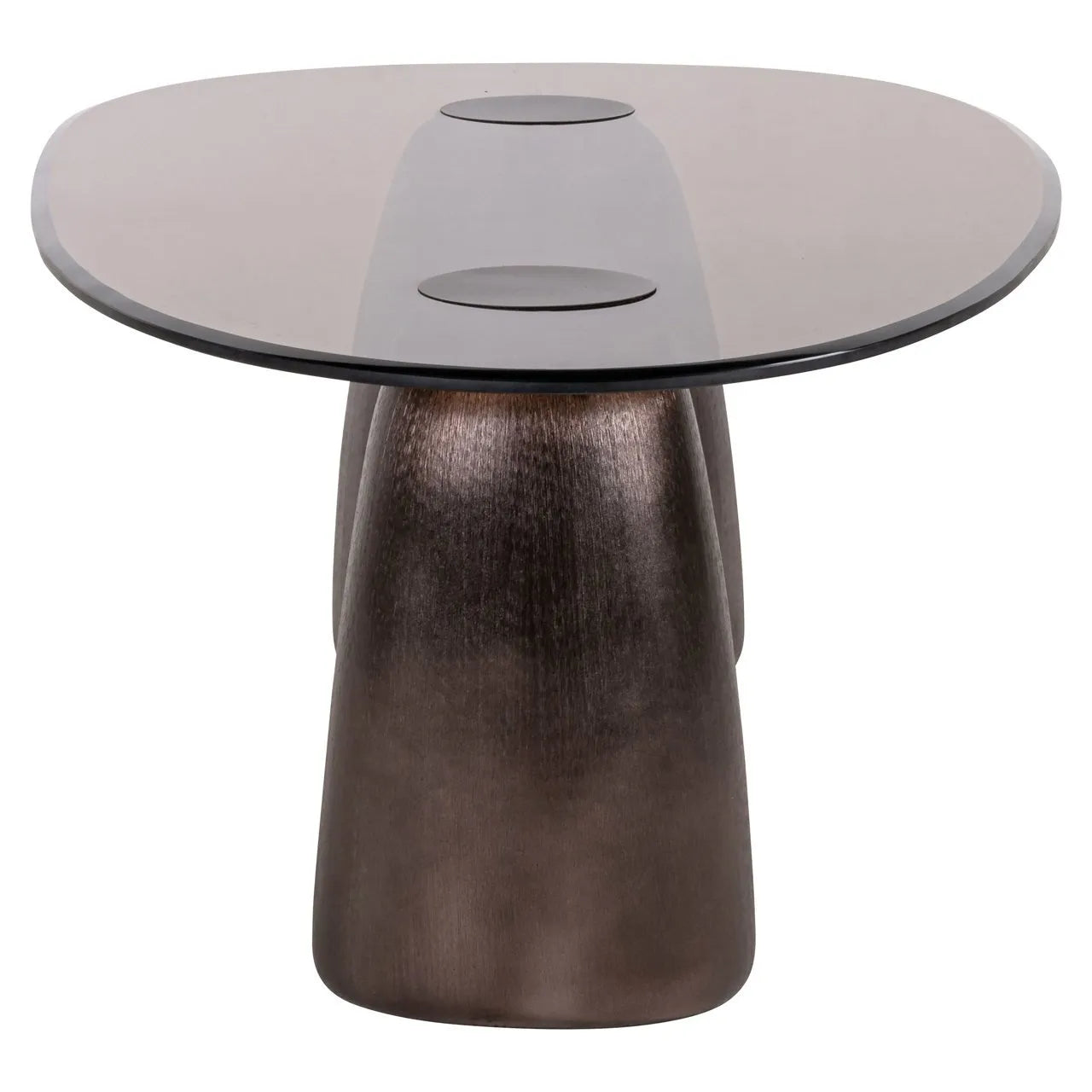 Richmond Interiors Hayden Bronze & Glass Oval Coffee Table