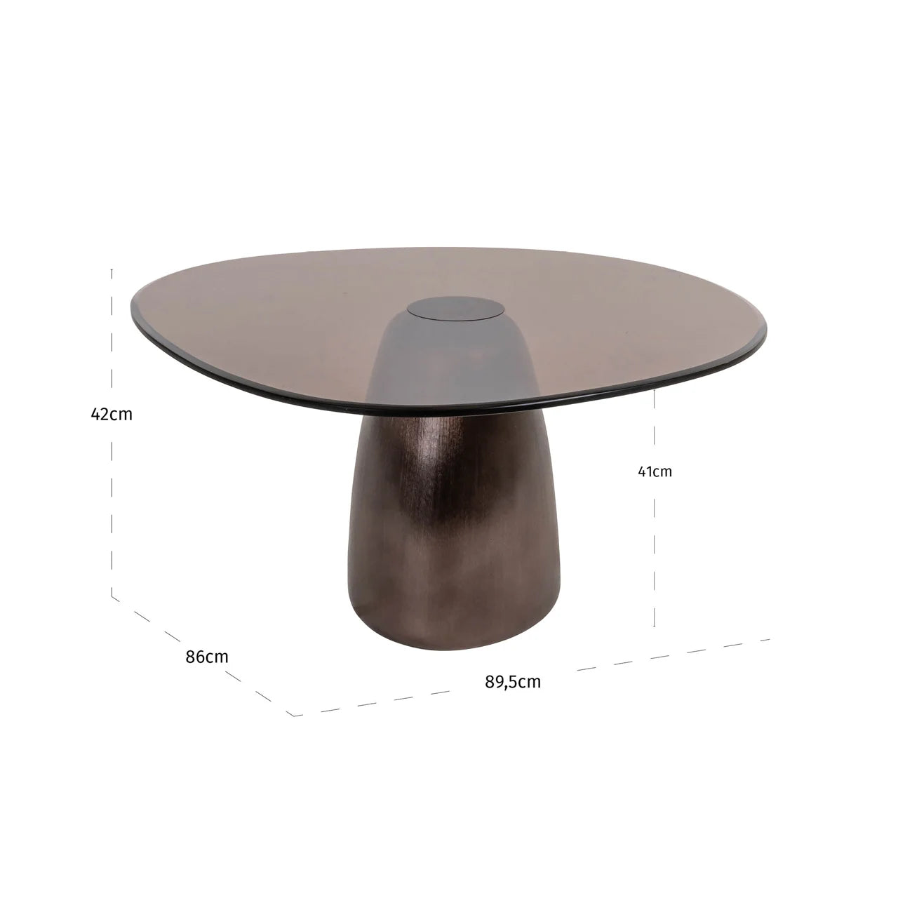 Richmond Interiors Hayden Bronze & Glass Coffee Table