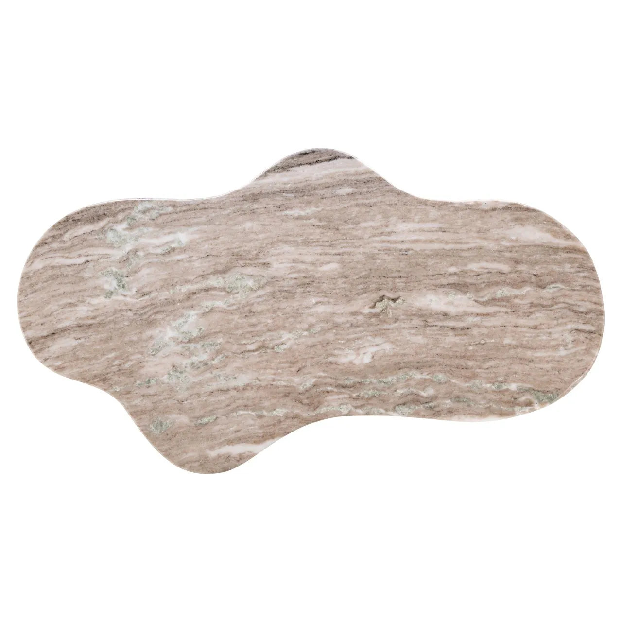 Richmond Interiors Abandos Antique Brass & Brown Marble Coffee Table