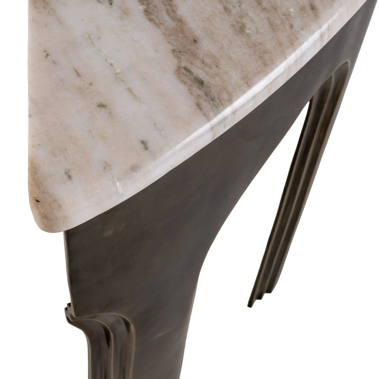 Richmond Interiors Sanchis Antique Brass & Marble Console Table