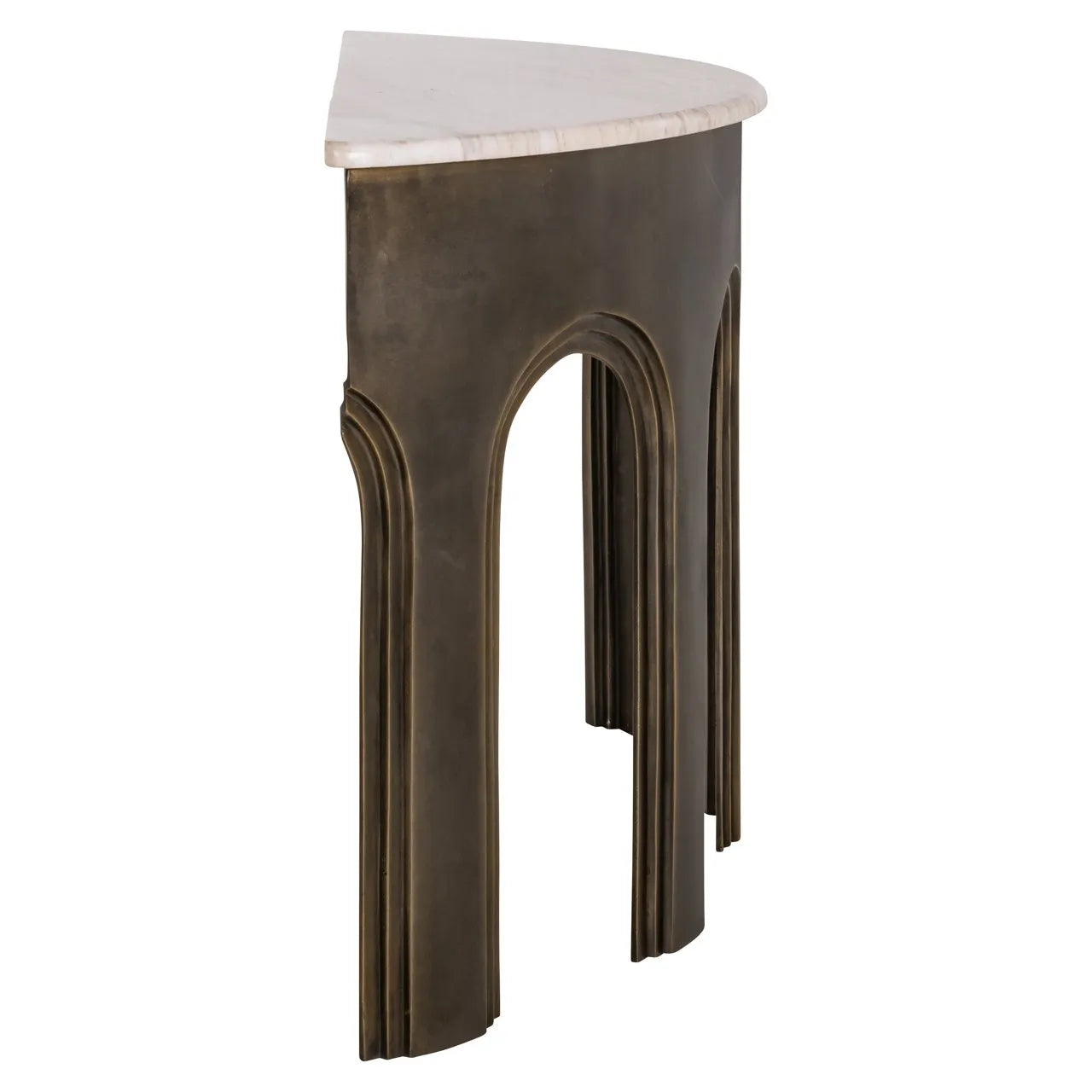 Richmond Interiors Sanchis Antique Brass & Marble Console Table