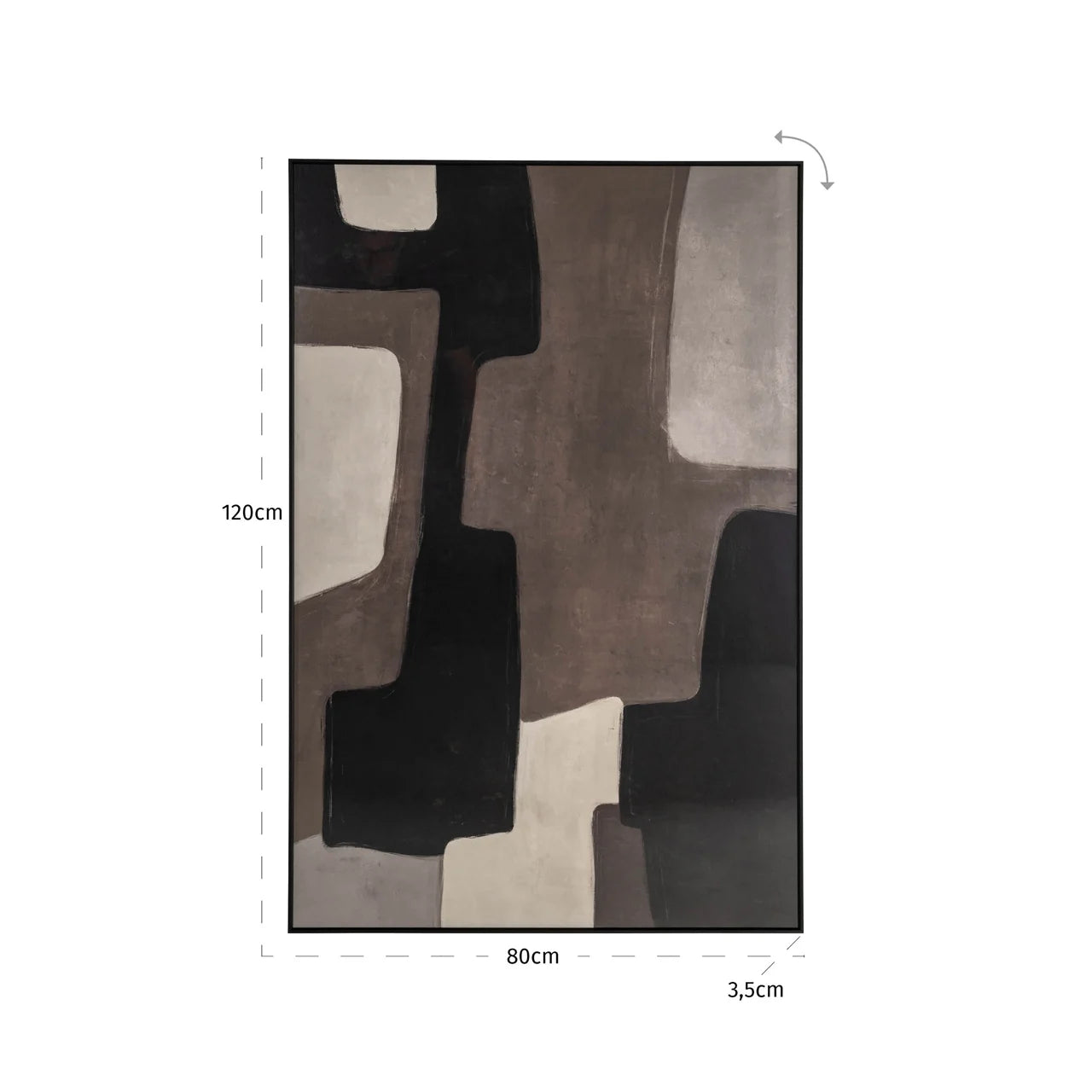 Richmond Interiors Mirage Brown Left Wall Art