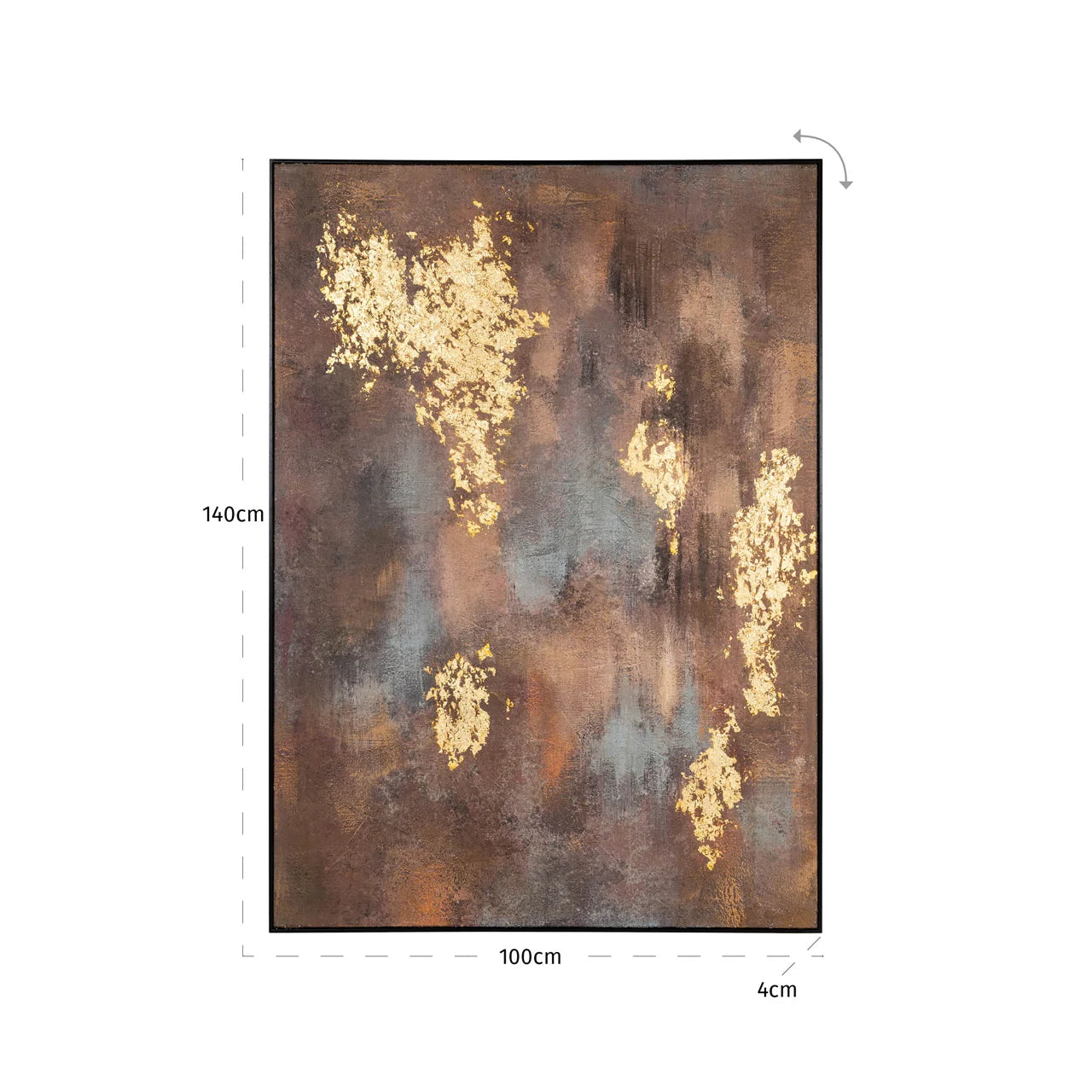 Richmond Interiors Golden Gleam Gold Wall Art