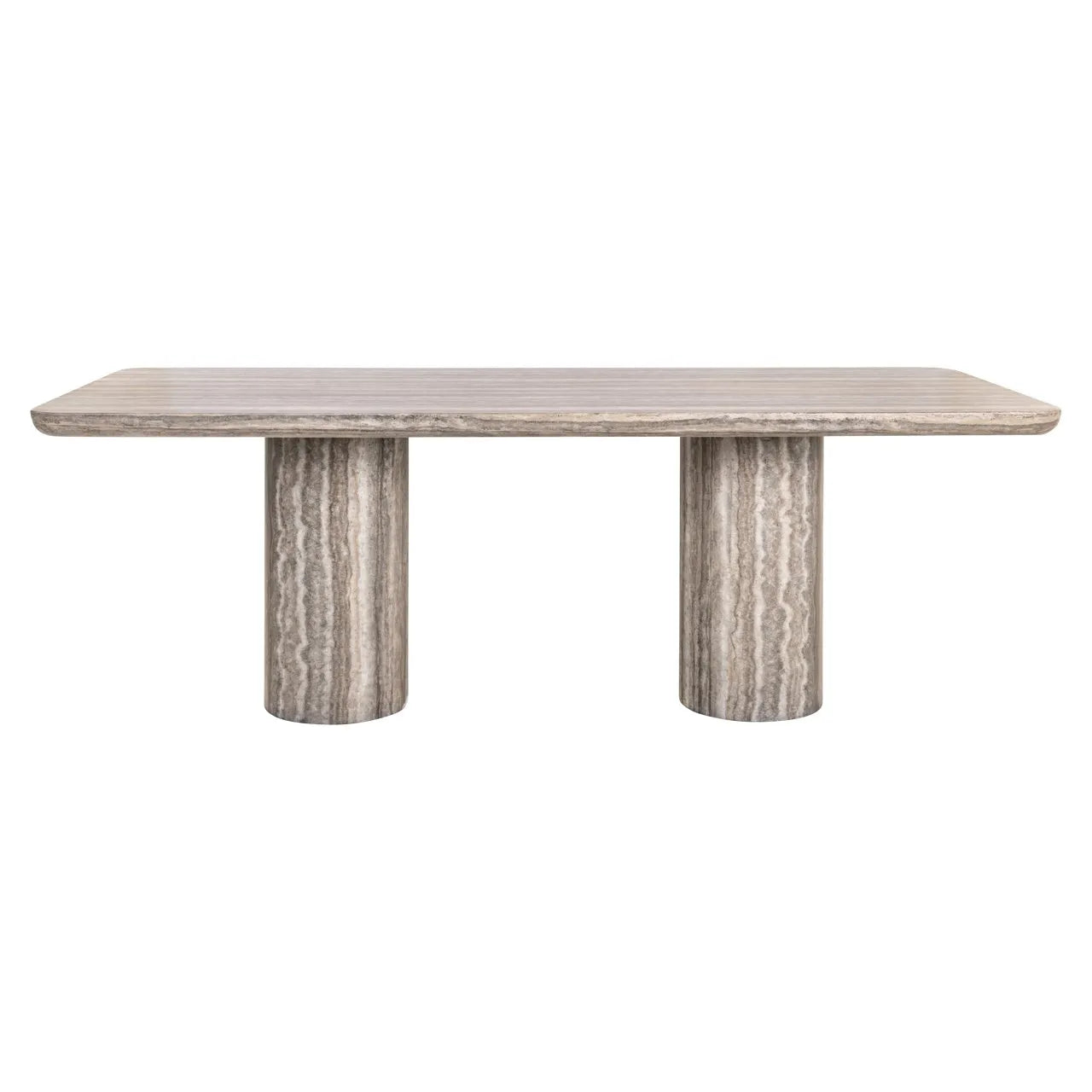 Richmond Interiors Nebula Grey Faux Travertine Rectangle Dining Table 225cm
