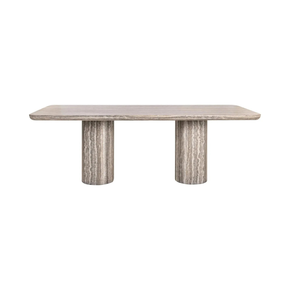 Richmond Interiors Nebula Grey Faux Travertine Rectangle Dining Table 225cm