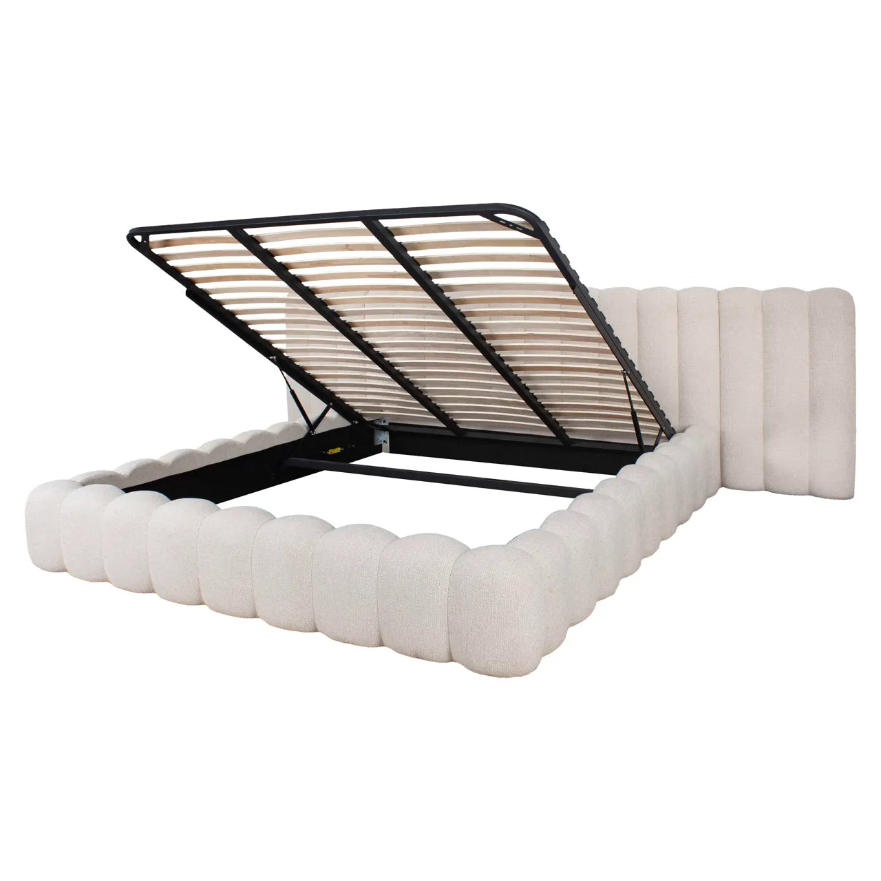 Richmond Interiors Cupidon Cream Boucle Super King Size Storage Bed 180x210cm