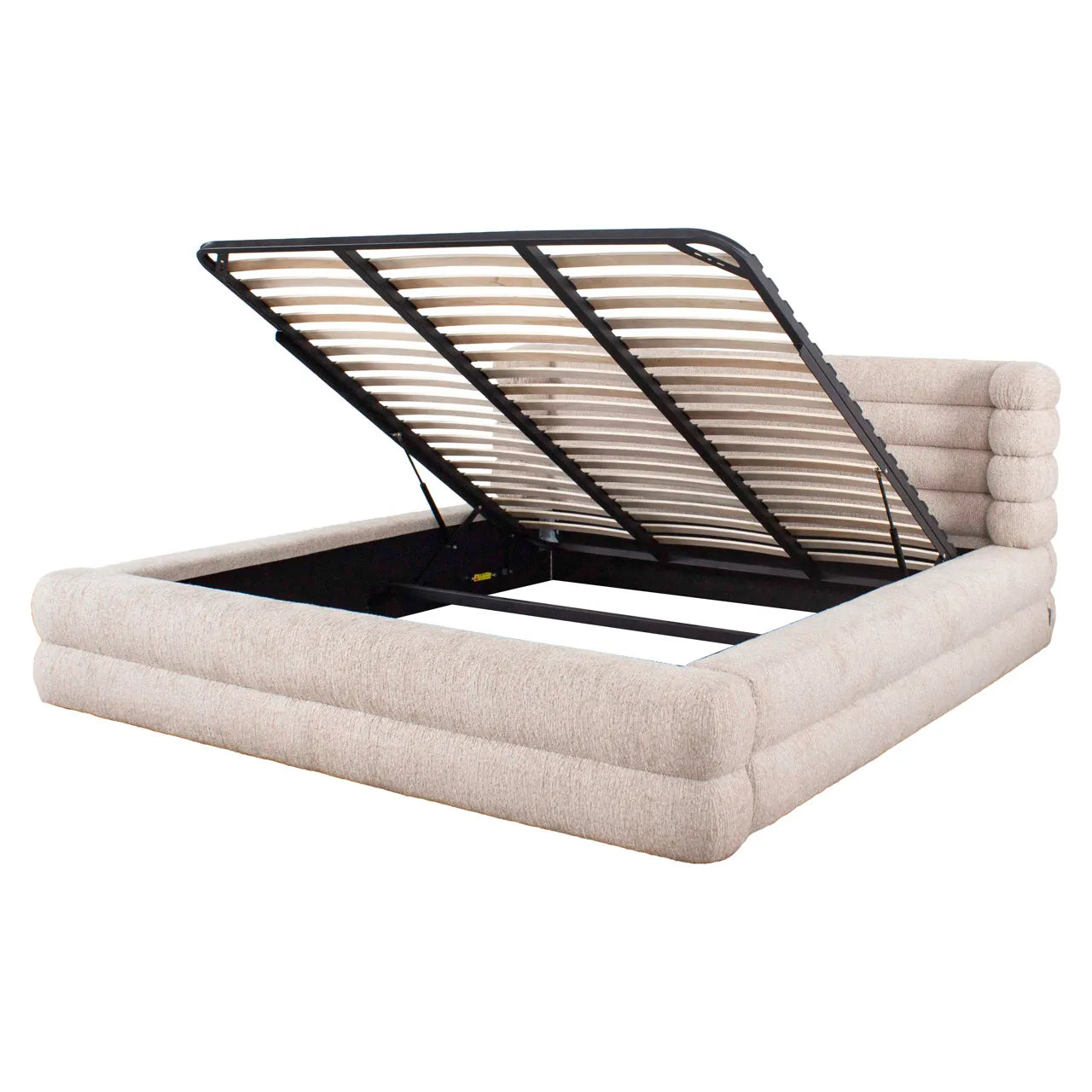 Richmond Interiors Obidis Natural Chenille Super King Size Ottoman Bed 180x210cm