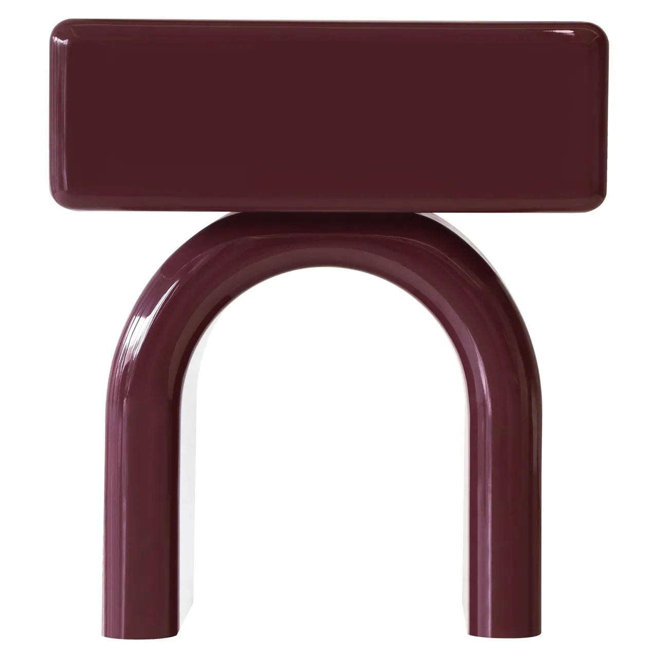 Richmond Interiors Bennet Burgundy Gloss Bedside Table