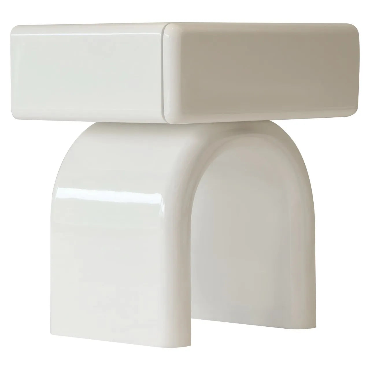 Richmond Interiors Bennet Coconut Milk White Bedside Table
