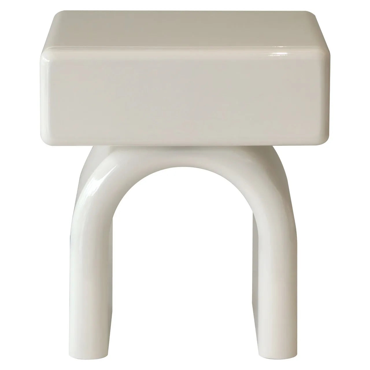 Richmond Interiors Bennet Coconut Milk White Bedside Table