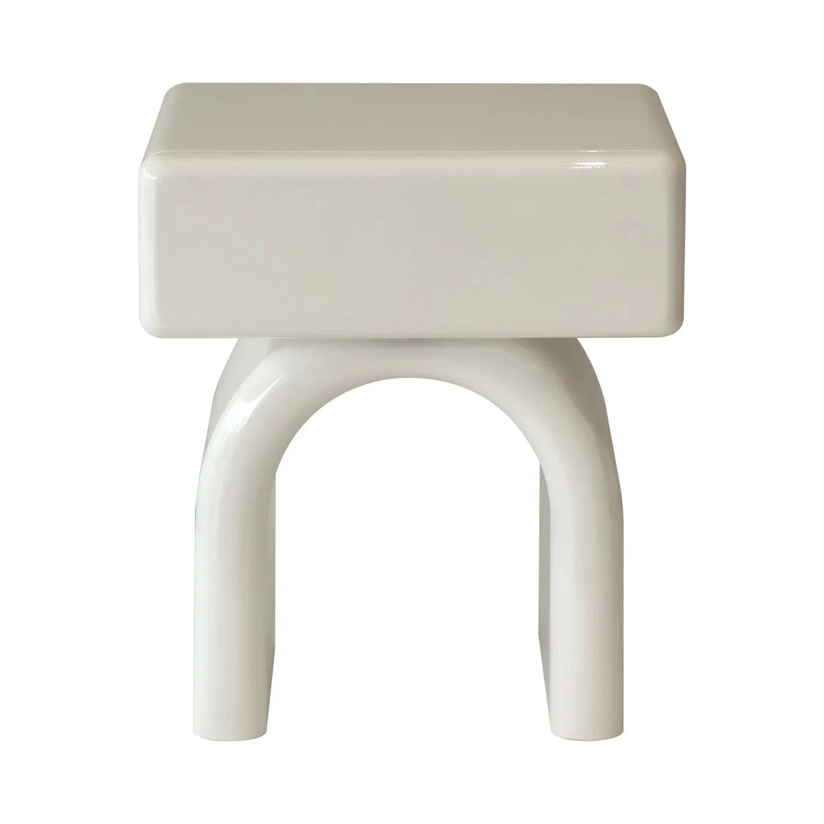 Richmond Interiors Bennet Coconut Milk White Bedside Table