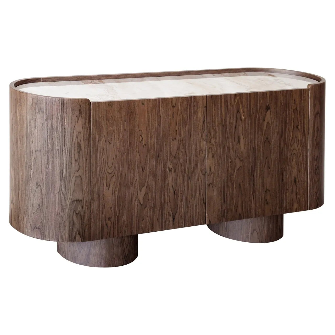 Richmond Interiors Callahan Brown Wood & Marble Sideboard
