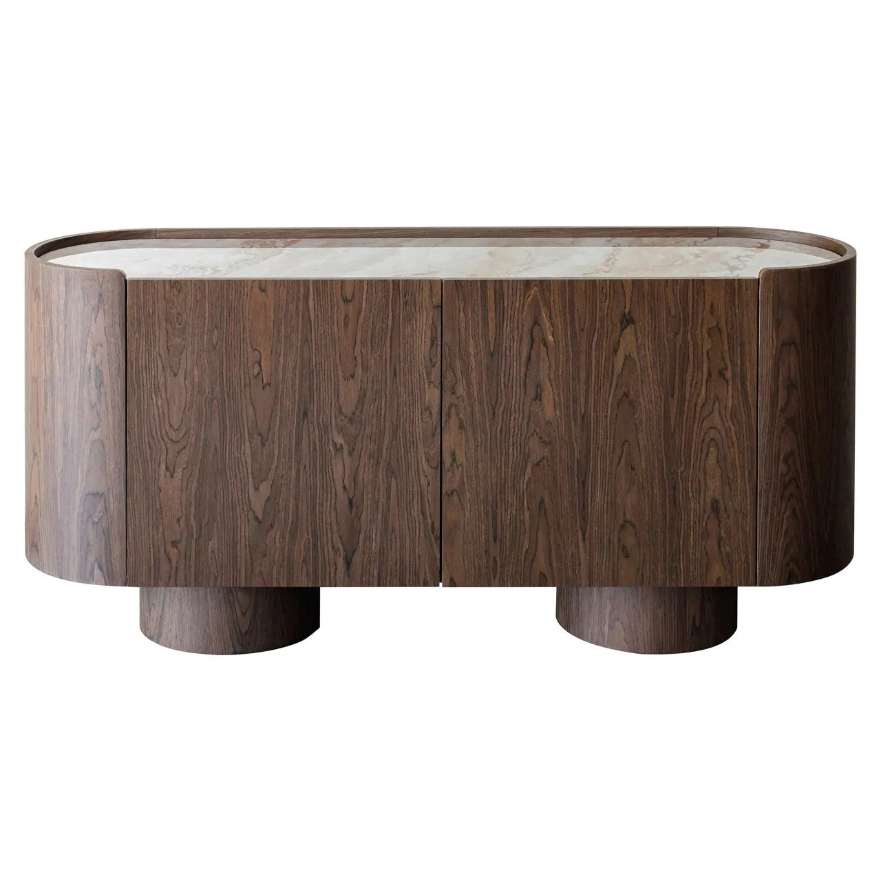 Richmond Interiors Callahan Brown Wood & Marble Sideboard