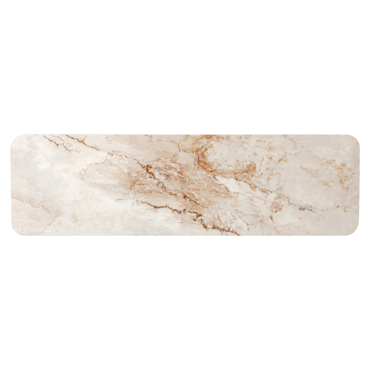Richmond Interiors Colson Brown Wood & Marble Console Table