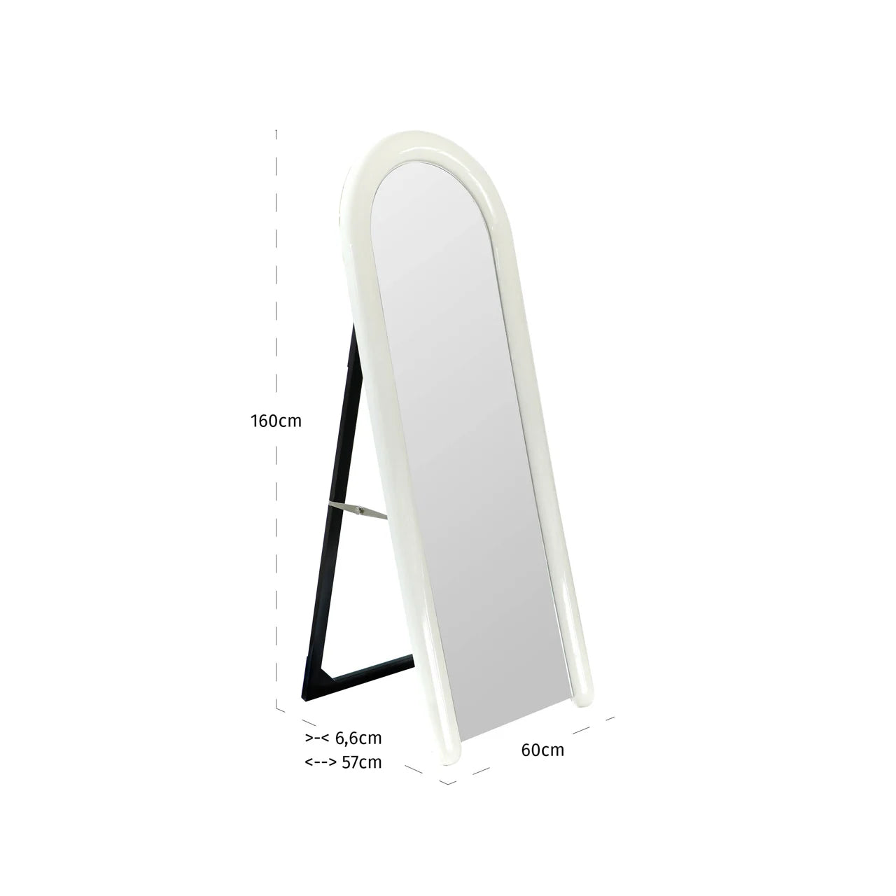 Richmond Interiors Langston Coconut Milk Leaner Mirror