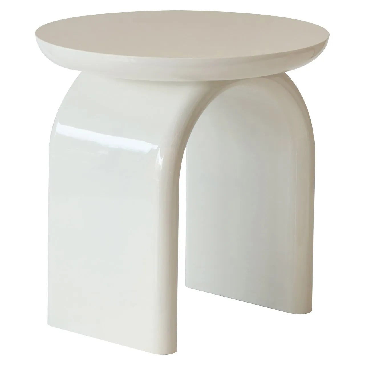Richmond Interiors Merrick Coconut Milk White Side Table