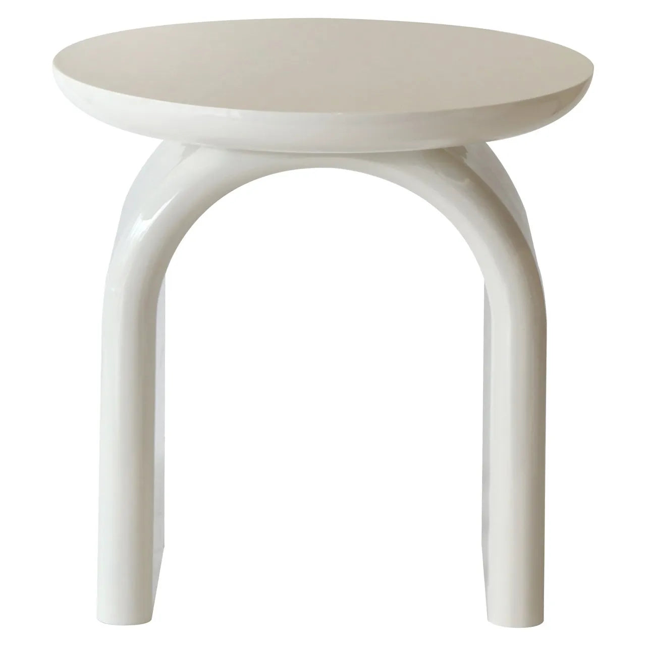 Richmond Interiors Merrick Coconut Milk White Side Table
