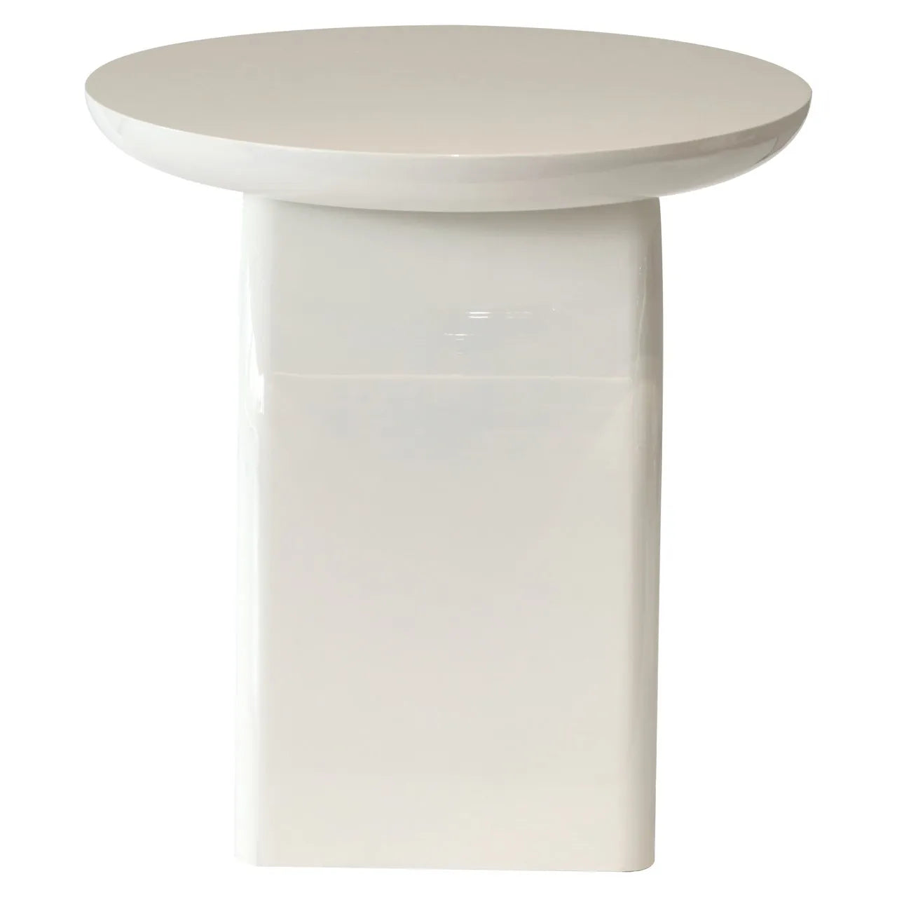 Richmond Interiors Merrick Coconut Milk White Side Table