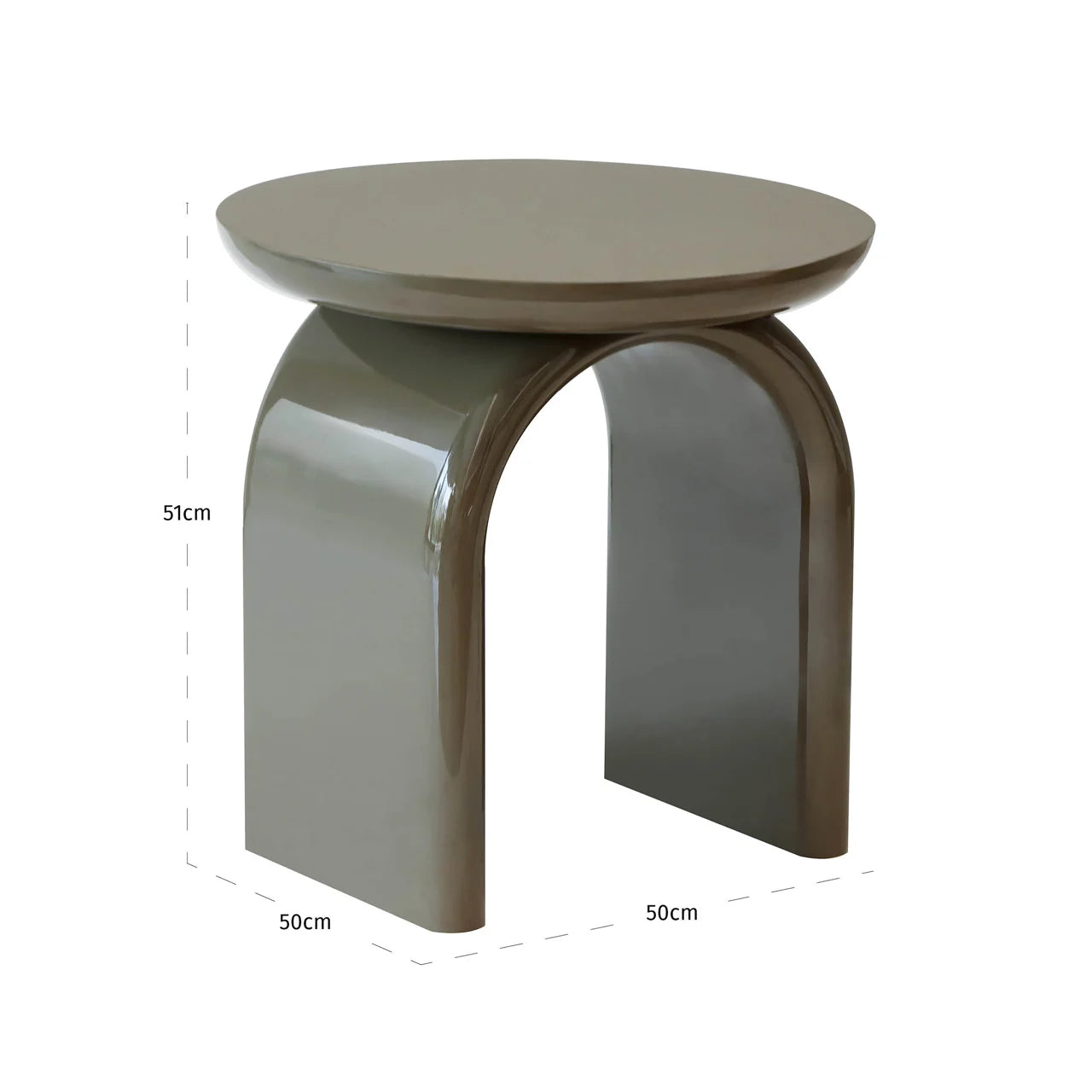 Richmond Interiors Merrick Green Gloss Side Table