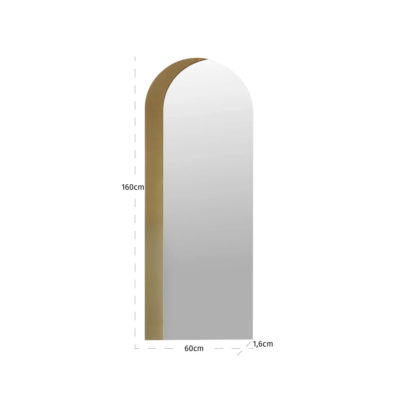 Richmond Interiors Draven Champagne Gold Mirror