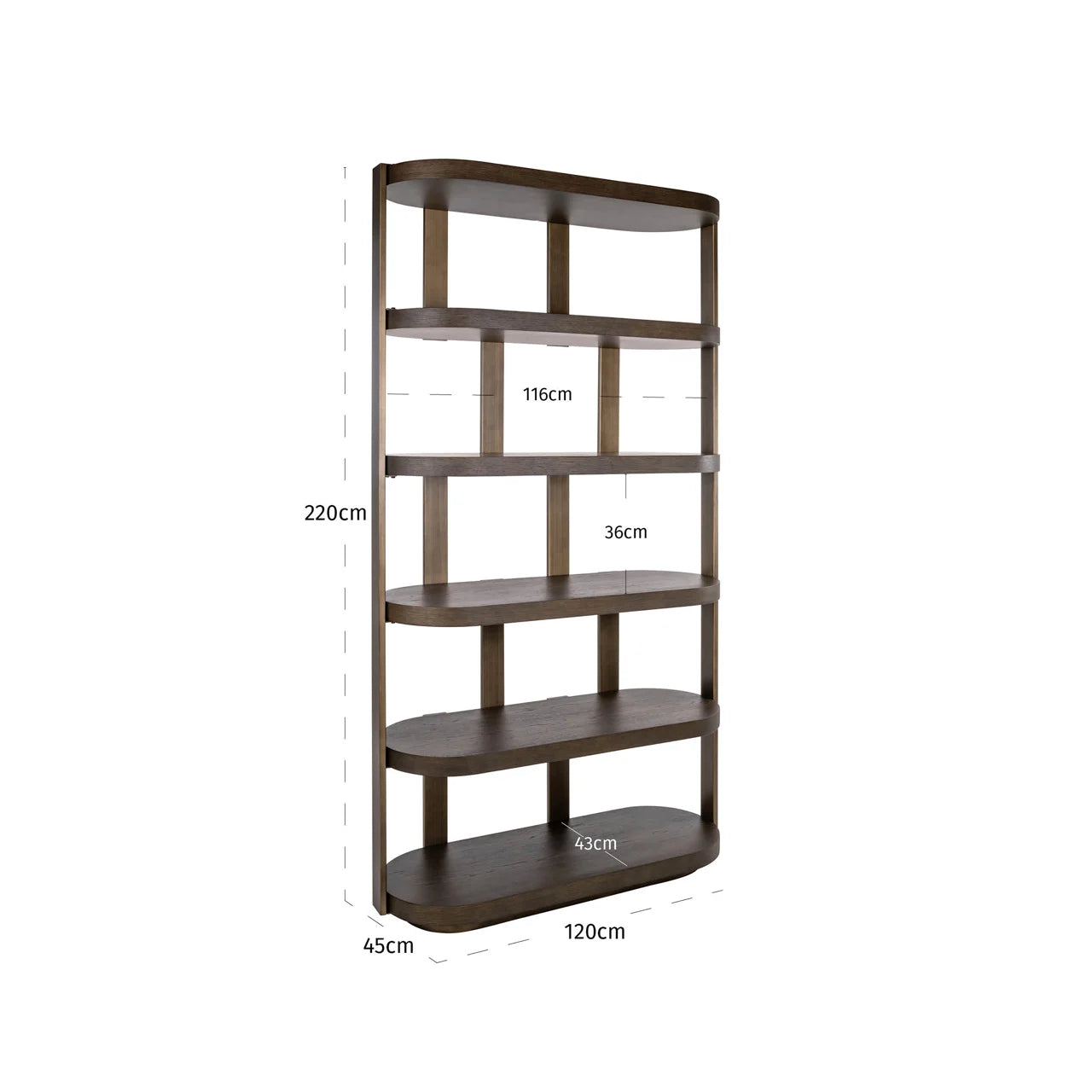Richmond Interiors Ellington Brown Wood Display Unit