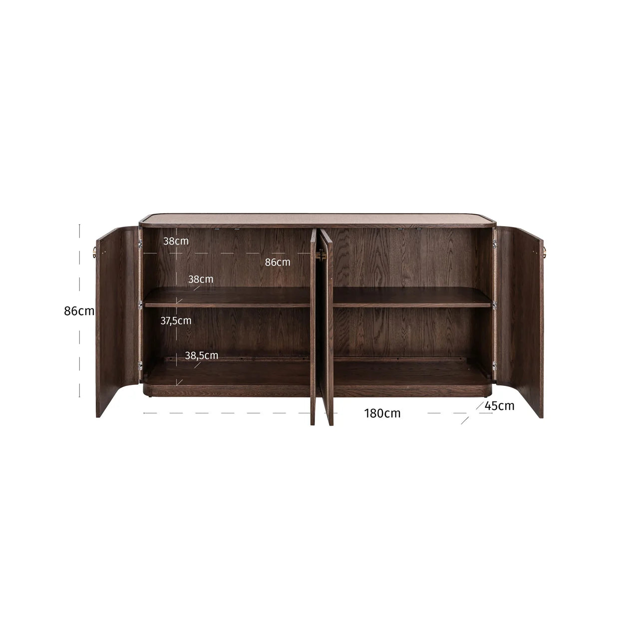 Richmond Interiors Willox Beige 4 Doors Sideboard
