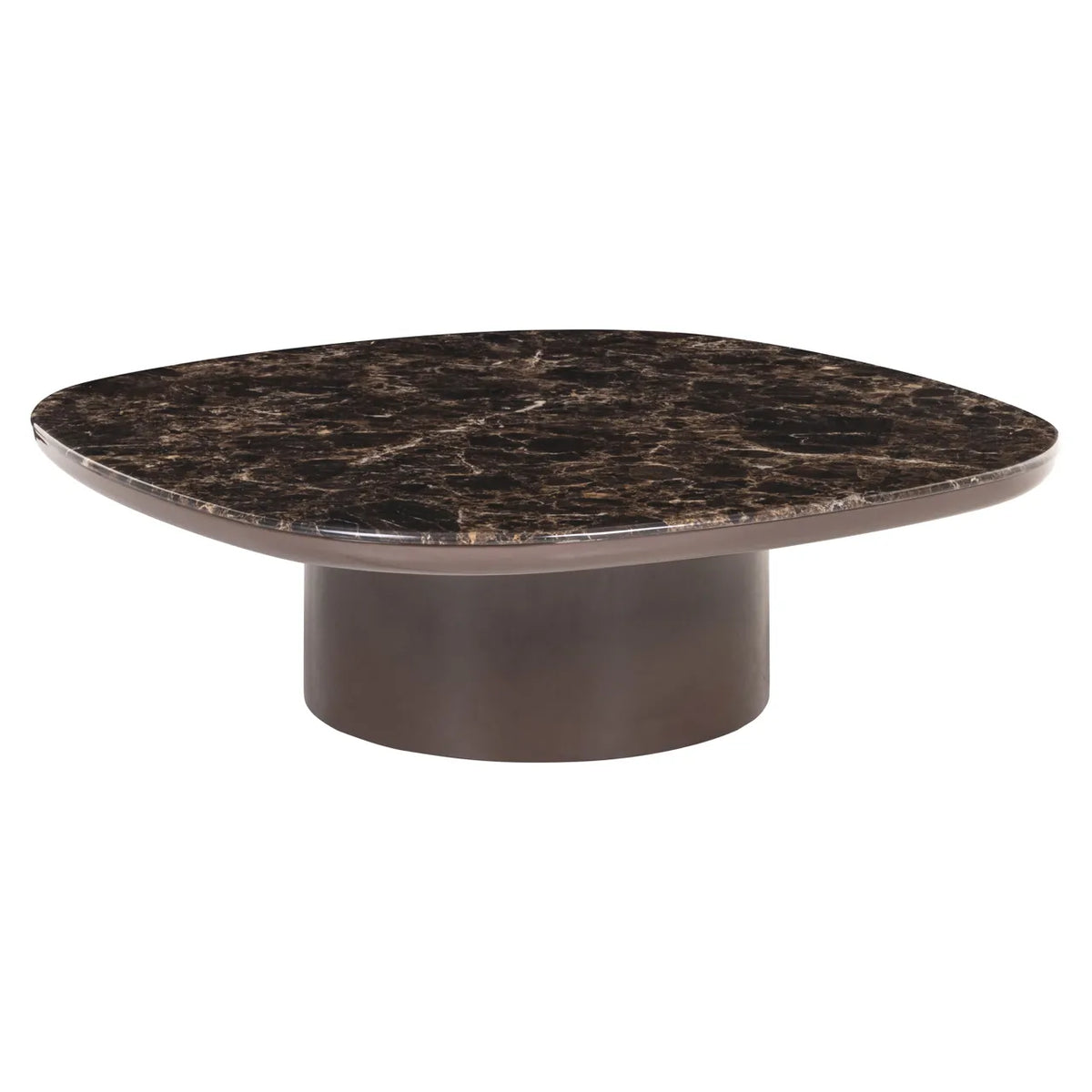 Richmond Interiors Almundi Chocolate Brown Marble Coffee Table