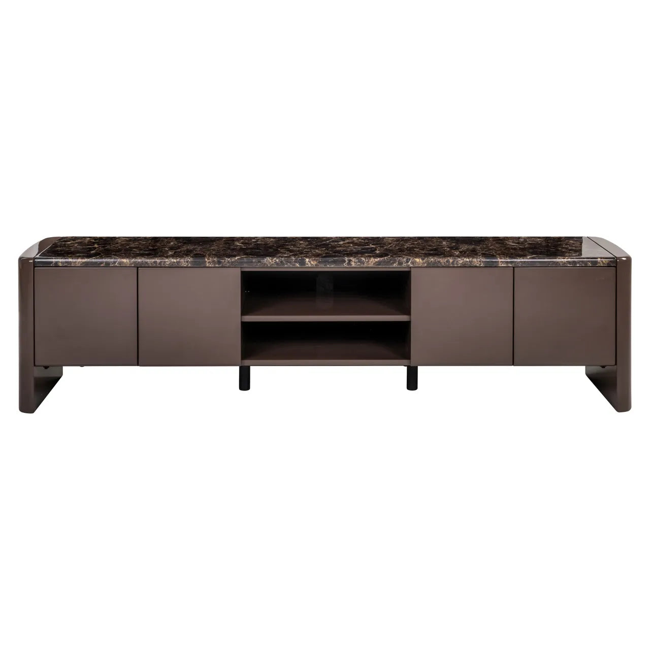 Richmond Interiors Almundi Chocolate Brown Faux Marble TV Unit